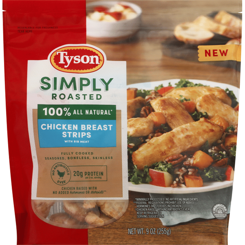 Tyson Chicken Breast Strips with Rib Meat (9 oz) - Instacart
