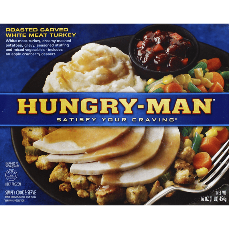 Hungry Man Roasted Carved White Meat Turkey Frozen Dinner 16 Oz Instacart