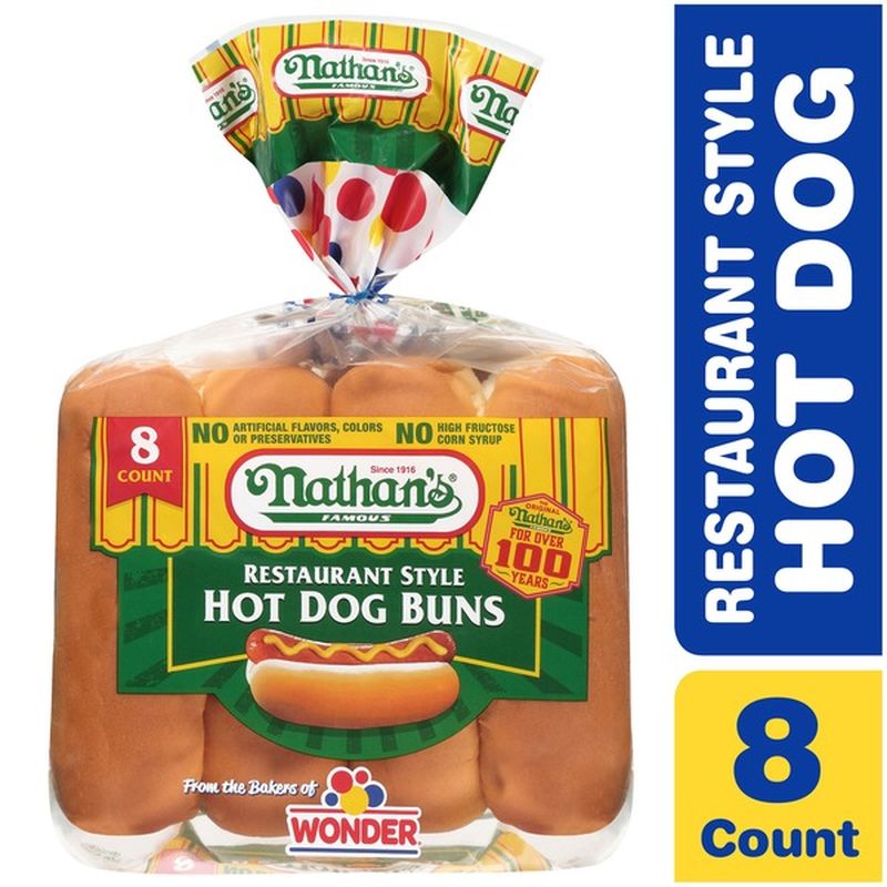 Nathan's Famous Famous Restaurant Style Hot Dog Buns (15 oz) Delivery ...