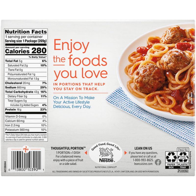 Lean Cuisine Spaghetti with Meatballs (9.5 oz) Instacart