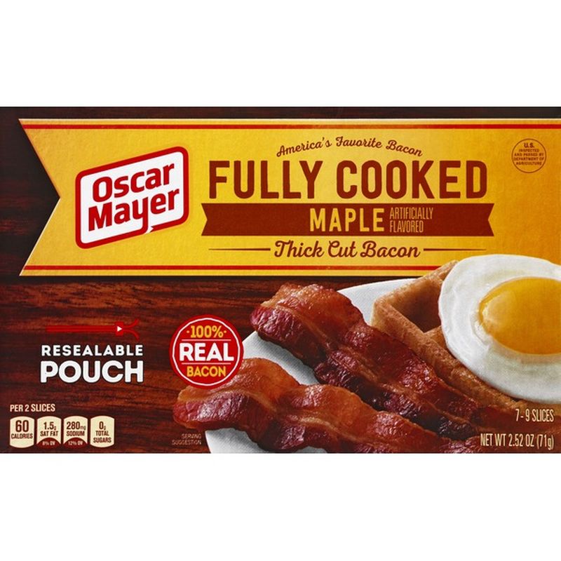Oscar Mayer Fully Cooked Bacon Thick Cut Maple