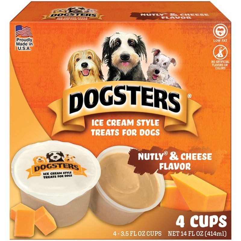 Dogsters Nutly & Cheese Flavor Ice Cream Style Dog Treats (3.5 fl oz