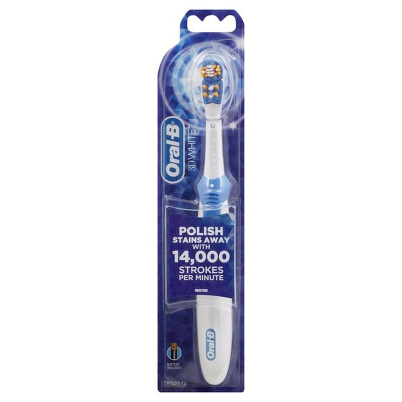 Oral-B 3D White Battery Power Electric Toothbrush (1 Ct) From Schnucks ...