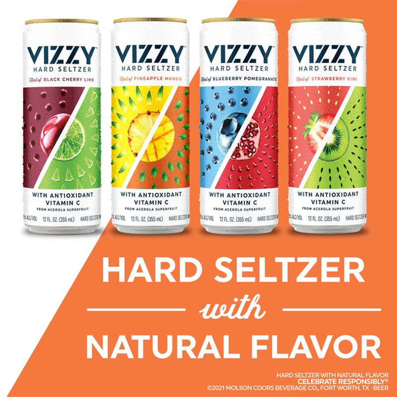 Vizzy Hard Seltzer Hard Seltzer, Gluten Free (12 fl oz) Instacart