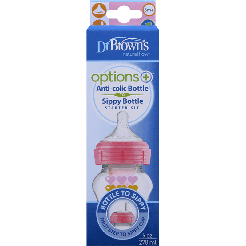 Dr Brown's Sippy Bottle, Options+AntiColic, 6M+ (1 each) Instacart