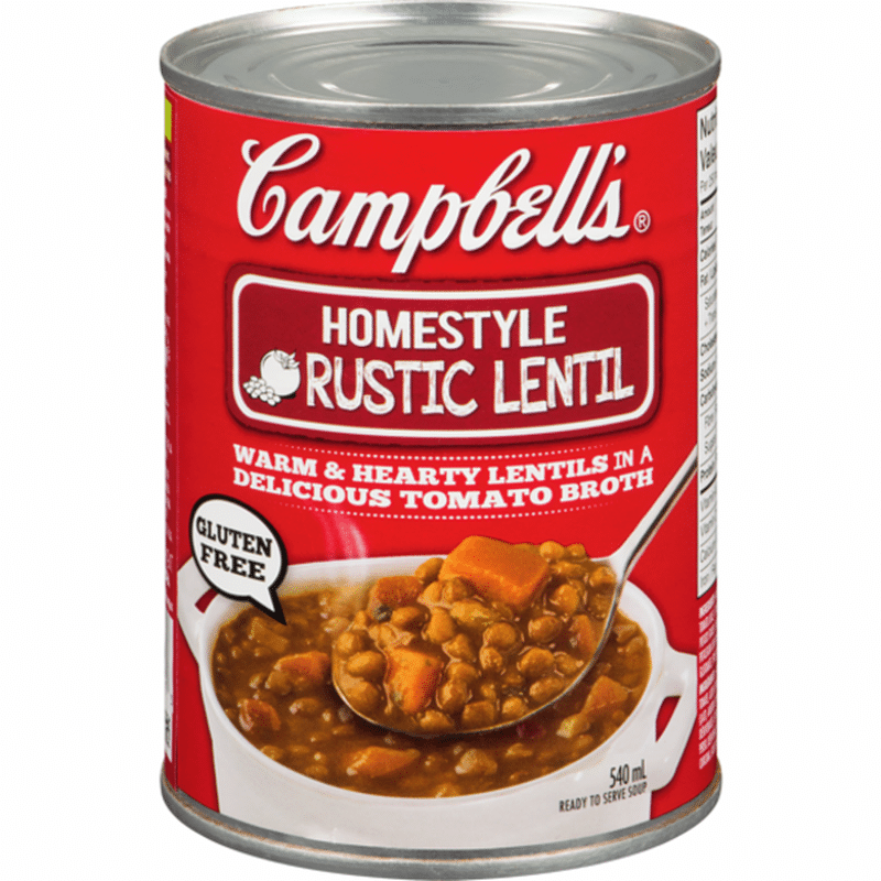 Campbell's Spicy Rustic Lentil Soup (540 ml) - Instacart