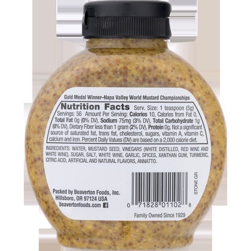 Inglehoffer Mustard, Stone Ground, Original (10 oz) Instacart