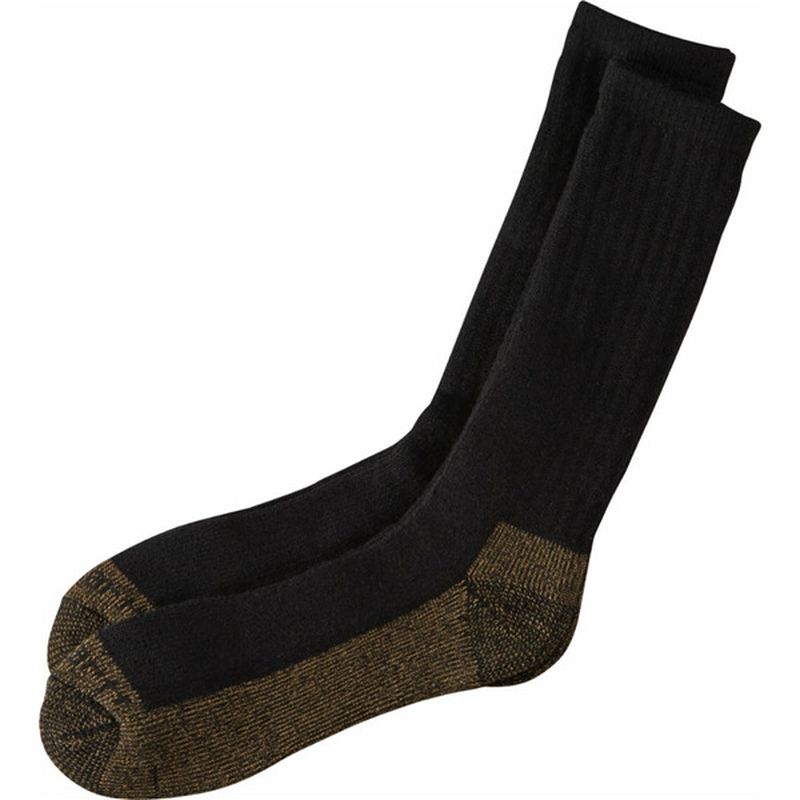Carhartt Men's Large Heather & Black Full-Cushion Steel Toe Synthetic Work Boot Socks