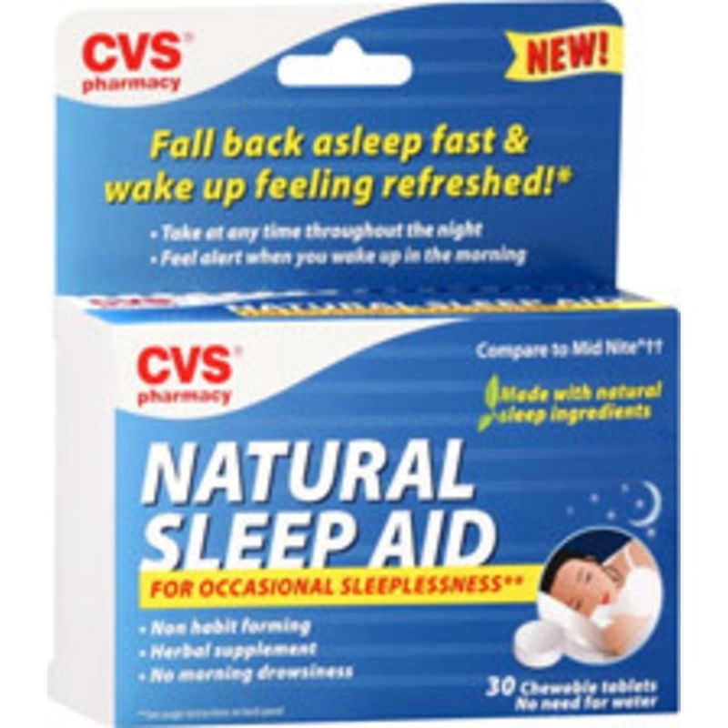 CVS Pharmacy Natural Sleep Aid Chewable Tablets (30 ct) - Instacart