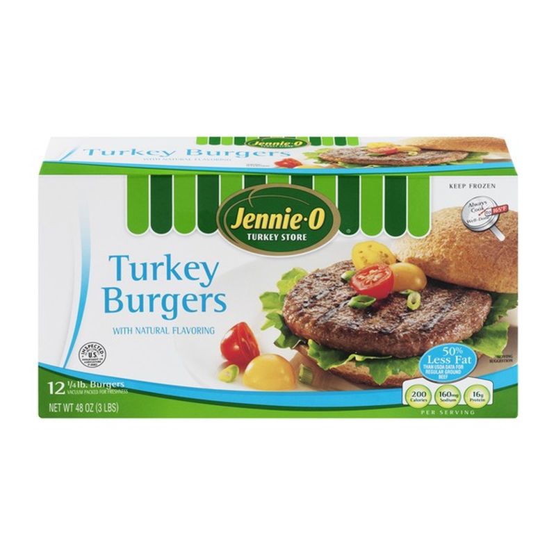 JennieO Original 1/4 lb Turkey Burger (268009) (48 oz) Instacart
