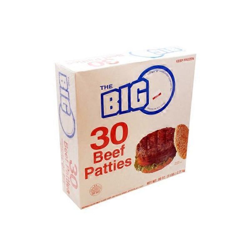 The Big O 30 Frozen Beef Patties (5 lb) Instacart