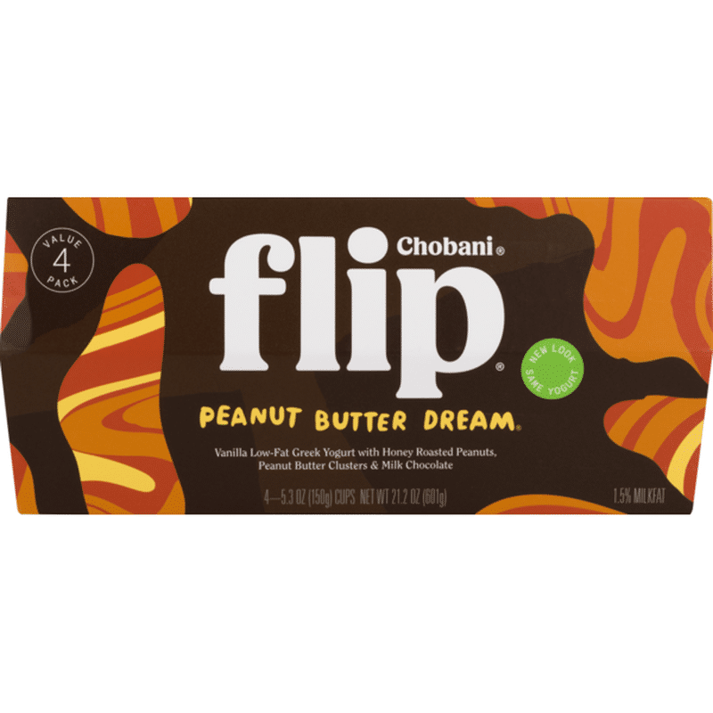Chobani Flip LowFat Greek Yogurt Peanut Butter Dream (5.3 oz) from