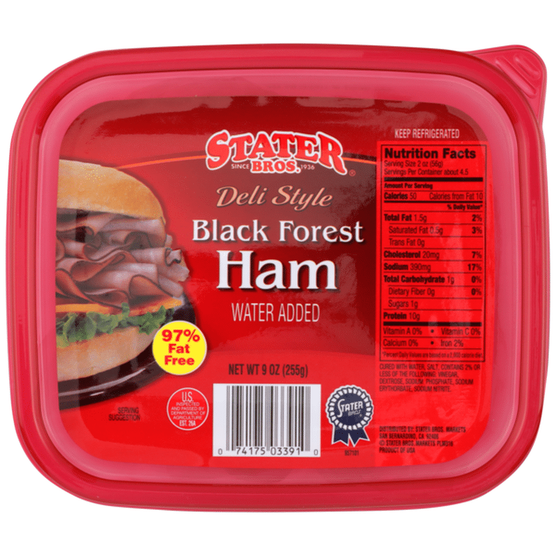 Stater Bros Deli Style Black Forest Ham (9 oz) from Stater Bros