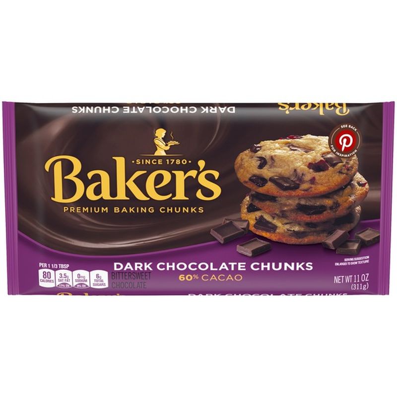 Baker'S Dark Chocolate Premium Baking Chunks (11 oz) Instacart