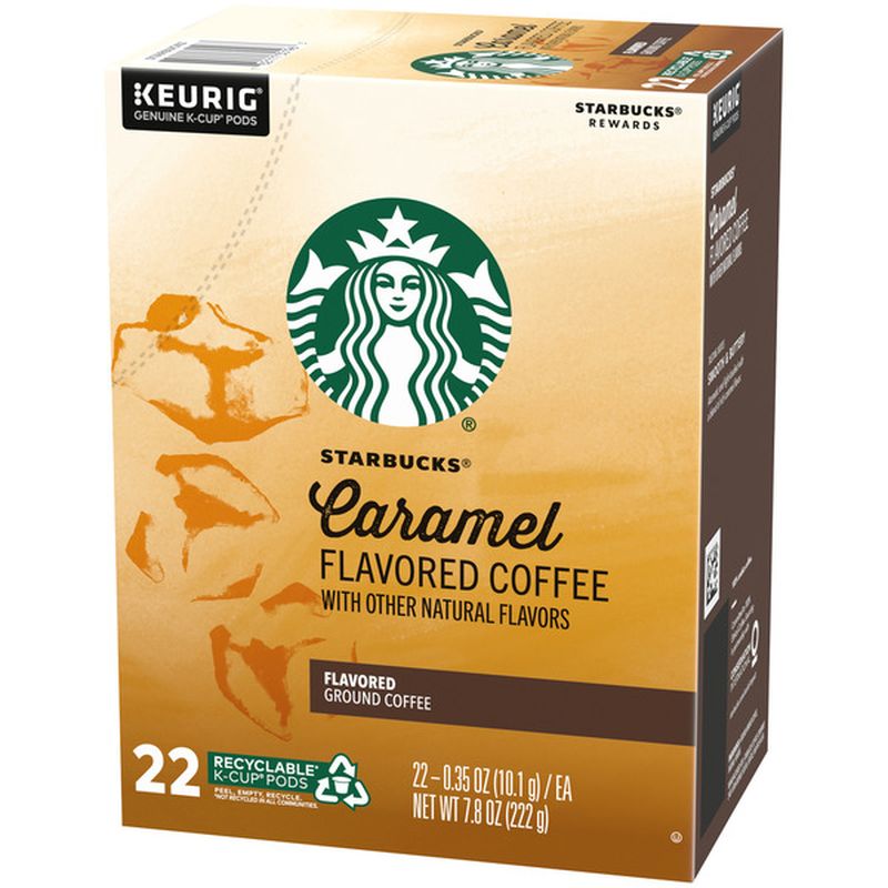 Starbucks Caramel Flavored Ground Coffee KCup Pods (0.35 oz) Instacart