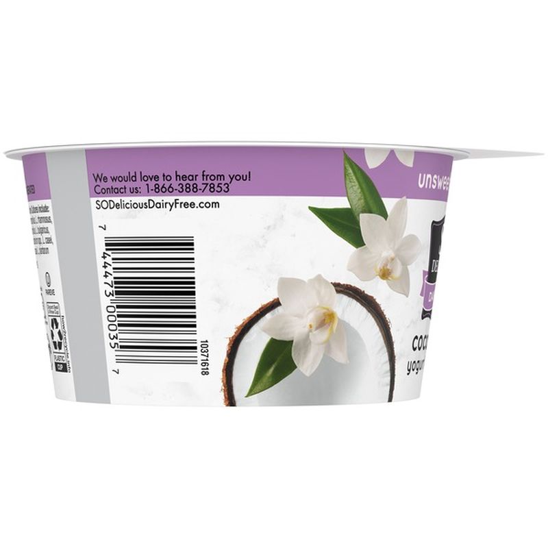So Delicious Dairy Free Unsweetened Vanilla Coconutmilk Yogurt (5.3 oz