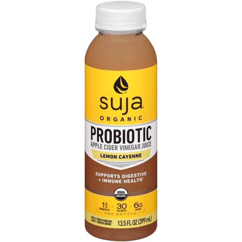 Suja Organic Probiotic Lemon Cayenne Apple Cider Vinegar Juice + Water Drink (13.5 fl oz