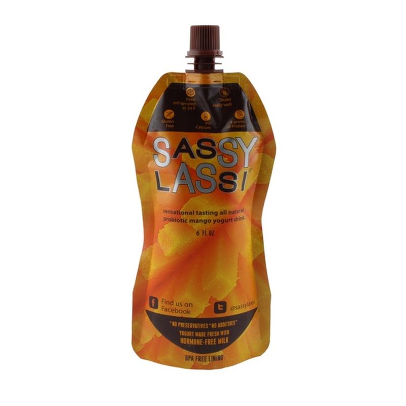 Sassy Lassi Mango Probiotic Yogurt Drink