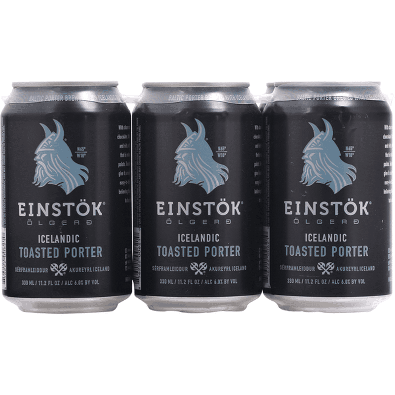 Einstok Olgerd Beer, Toasted Porter, Icelandic, 6 Pack (330 ml) - Instacart