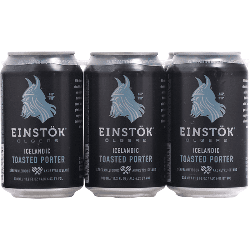 Einstok Olgerd Beer, Toasted Porter, Icelandic, 6 Pack (330 ml) Instacart