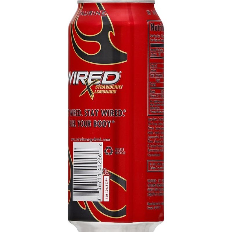 Wired Energy Drink, Strawberry Lemonade (16 oz) from Albertsons Instacart