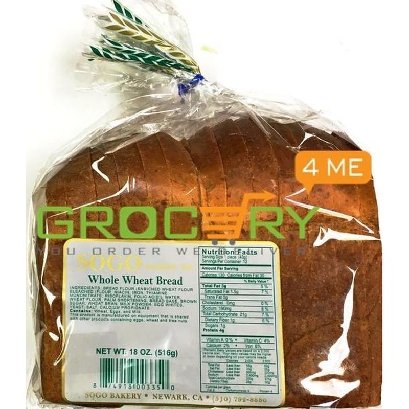 Sogo Bakery Whole Wheat Bread