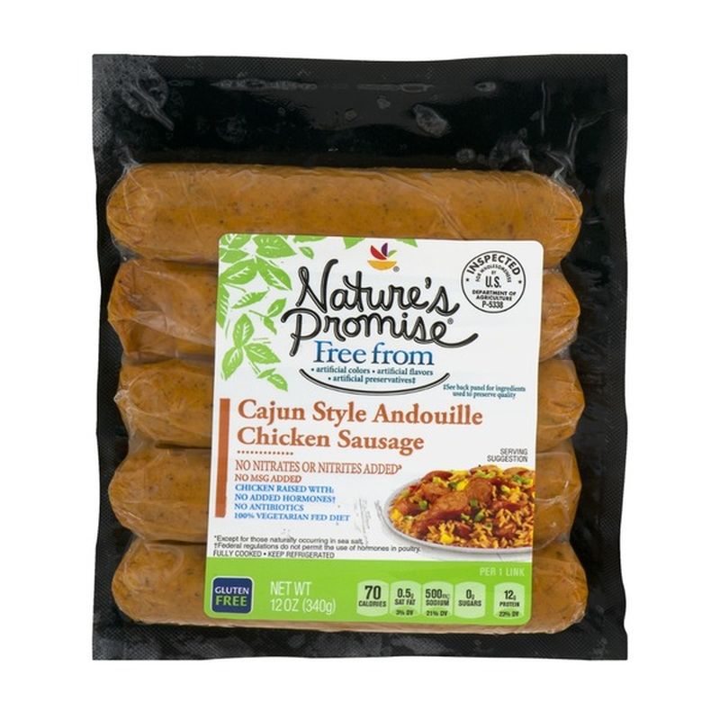 Nature's Promise Chicken Sausage Cajun Style Andouille (12 oz) Instacart