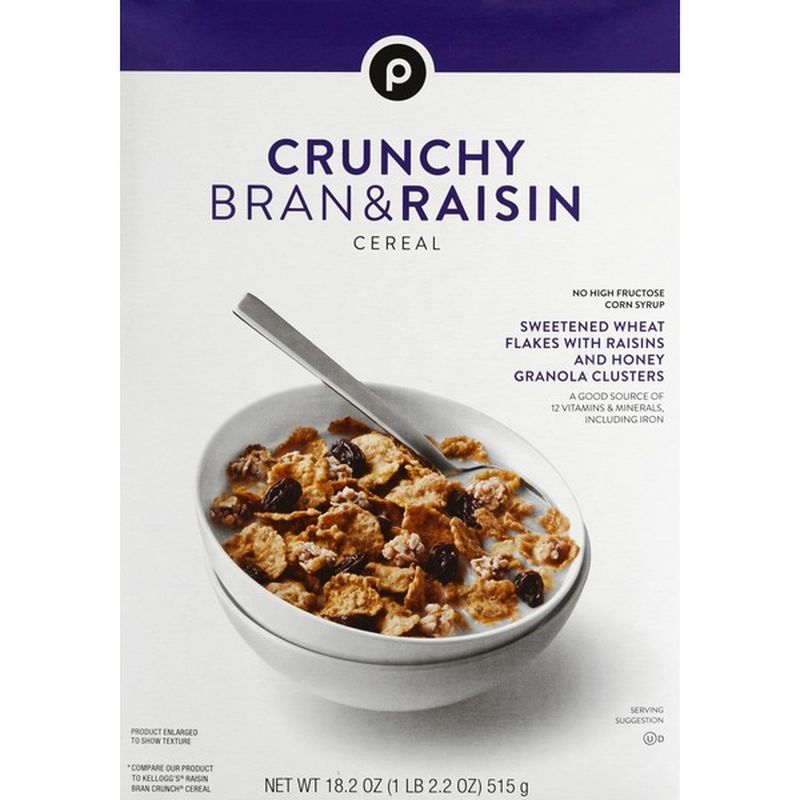 Publix Cereal, Bran & Raisin, Crunchy (18.2 oz) Instacart