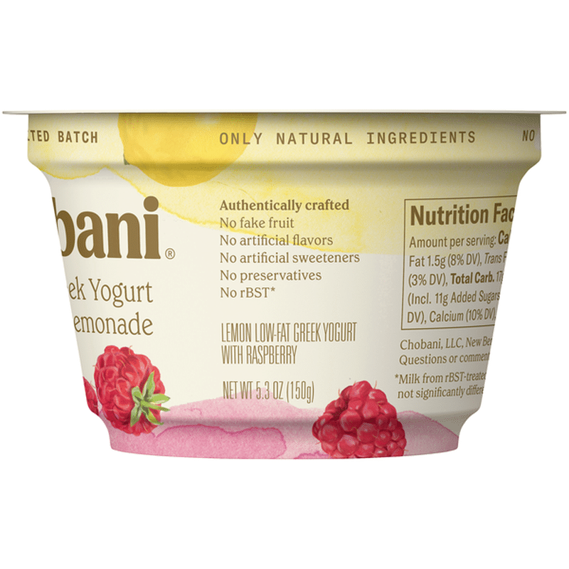 Chobani Raspberry Lemonade Layered Greek Yogurt (5.3 oz) Delivery or