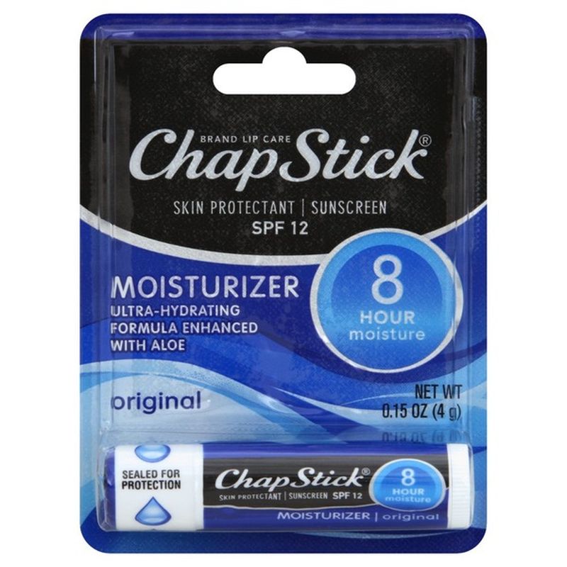 Chapstick Skin Protectant Sunscreen SPF 12 Moisturizer Original (0.15 ...