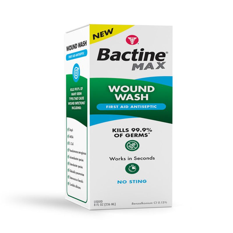 Bactine MAX, First Aid Antiseptic Wound Wash (8 oz) - Instacart