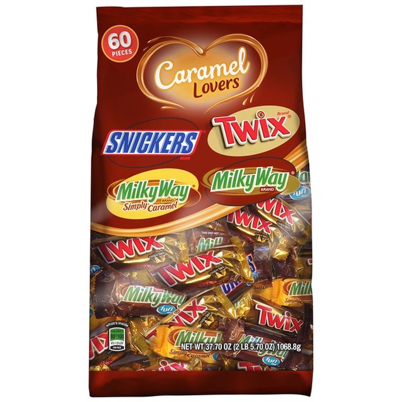 Snickers Chocolate Caramel Lovers Variety Fun Size Candy Bars (35 oz ...