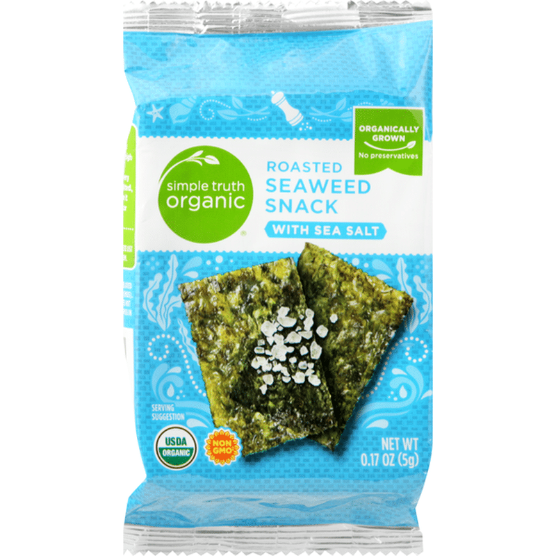 Simple Truth Organic Seaweed Snack, Sea Salt, Roasted (0.17 oz) Instacart