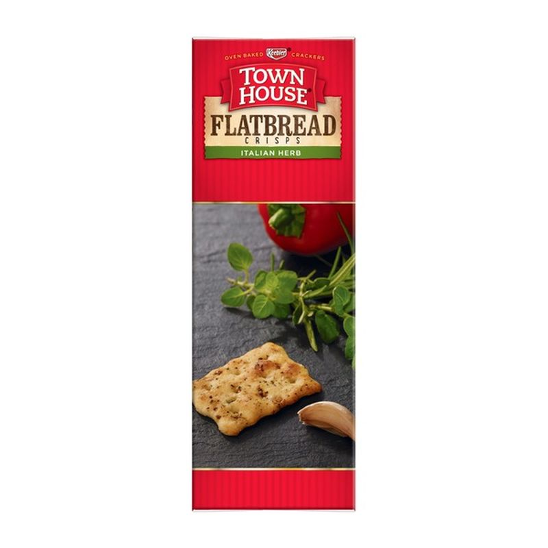 Keebler Town House Flatbread Crisps Crackers Italian Herb (9.5 oz) from