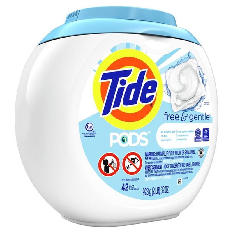 Tide Pods Free & Gentle Liquid Laundry Detergent Pacs (42 ct) Instacart