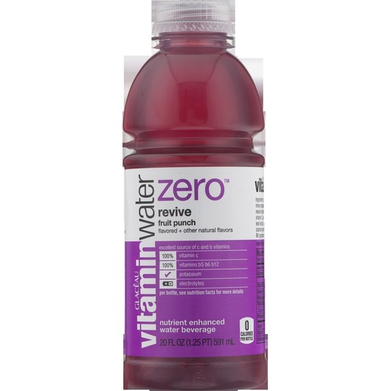 Glaceau Vitaminwater Zero Revive Fruit Punch (20 Fl Oz) From Smart ...