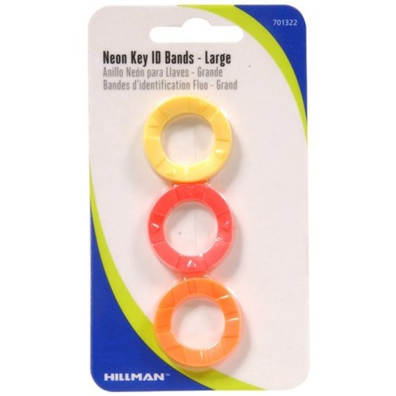 Hillman Group Large Neon Key ID Bands