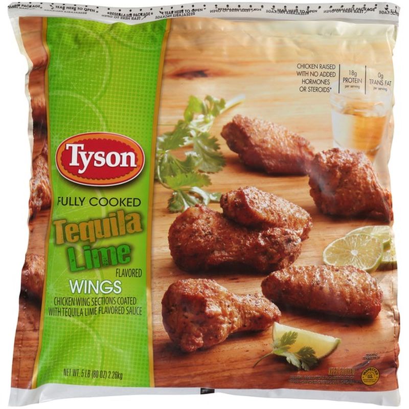 Tyson Any'tizers Tequila Lime Bone-In Chicken Wings, 5 lb ...