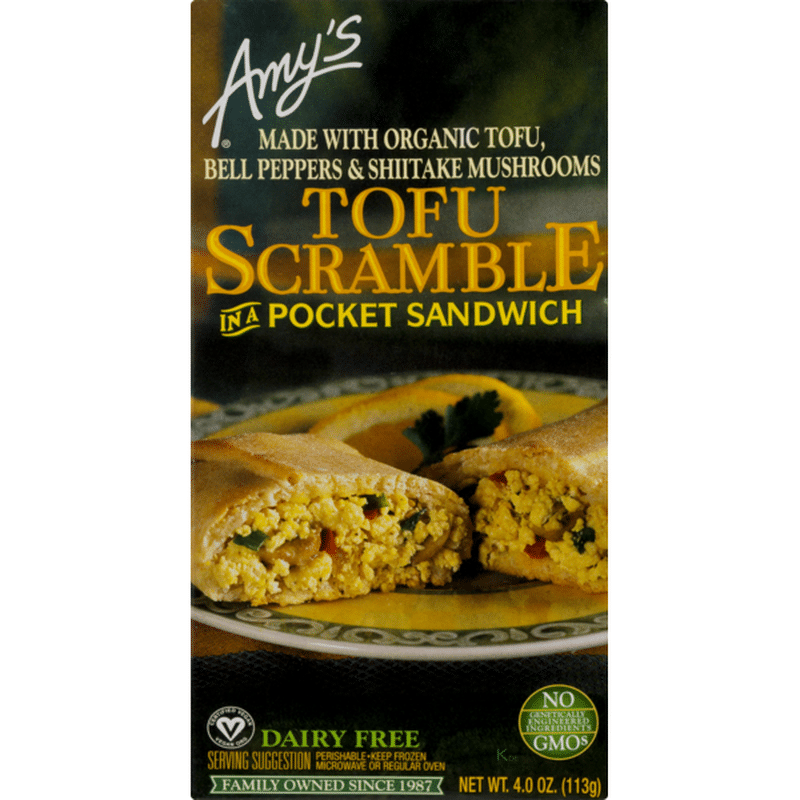 Amy's Tofu Scramble Pocket Sandwich (4 oz) Instacart
