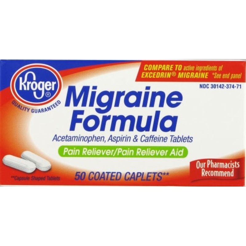 Kroger Migraine Formula Pain Reliever Aid