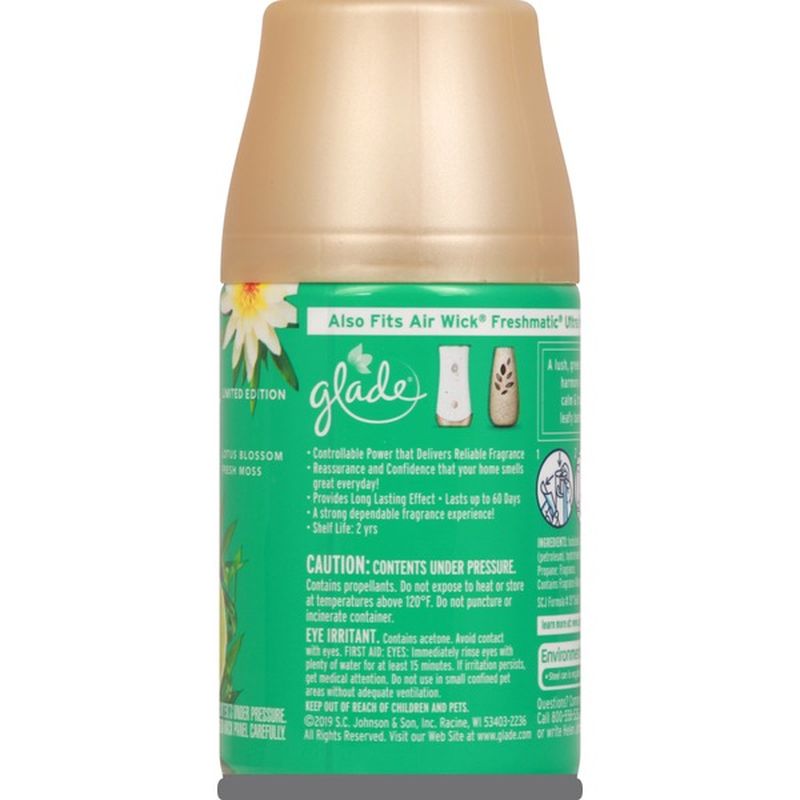 Glade Spray Refill, Automatic, Bamboo Bliss Song (6.2 oz) Instacart