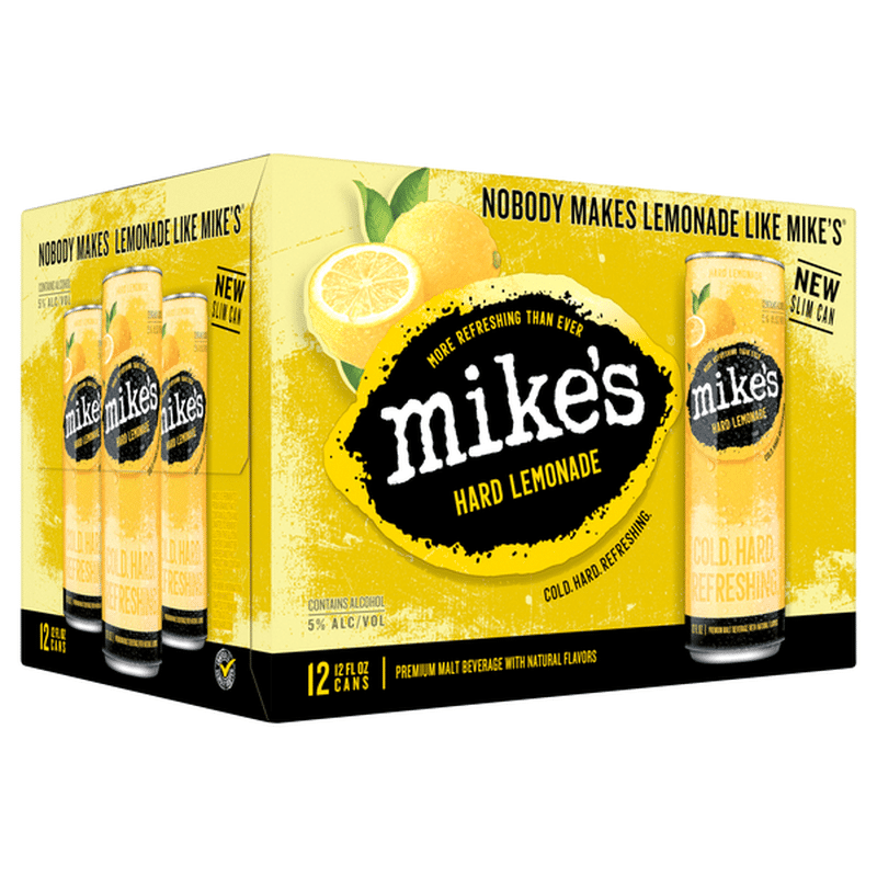 Mikes Beer Malt Beverage Premium Hard Lemonade 12 Fl Oz Instacart