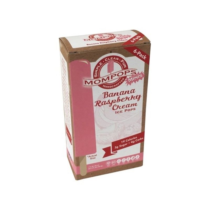 Mompops Banana Raspberry Ice Pops