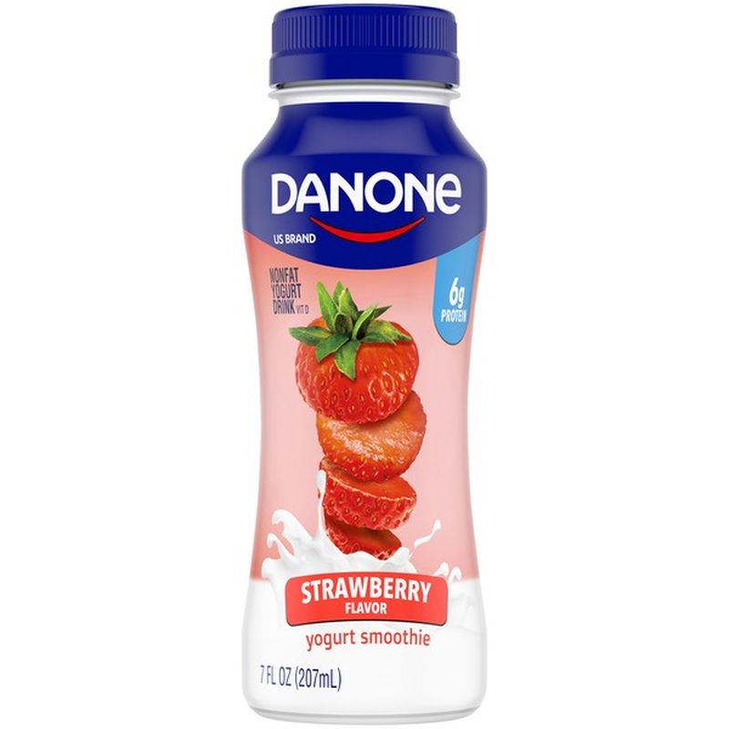 Dannon Smoothie Strawberry Nonfat Yogurt Drink (7 fl oz) Instacart