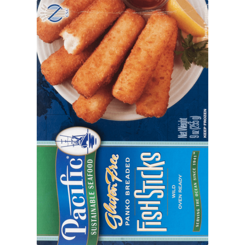 Pacific Sustainable Seafood Gluten Free Panko Breaded Fish Sticks (9 oz