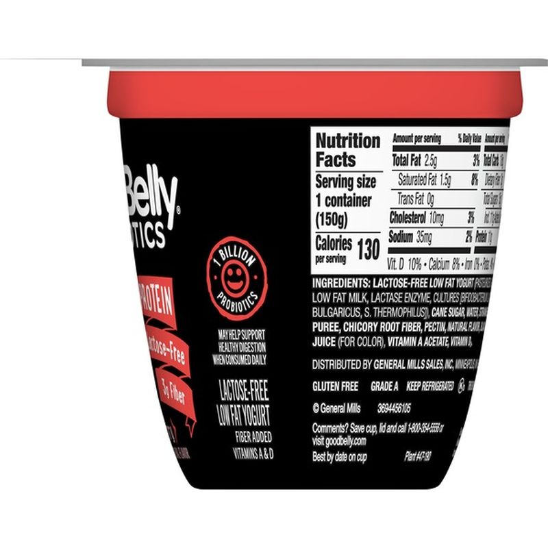 GoodBelly Yogurt, Lactose Free, Low Fat, Strawberry (5.3 oz) from ShopRite Instacart