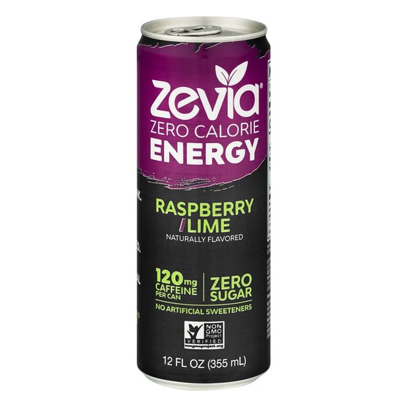 Zevia Energy Drink, Zero Calorie, Raspberry Lime (12 oz) Instacart