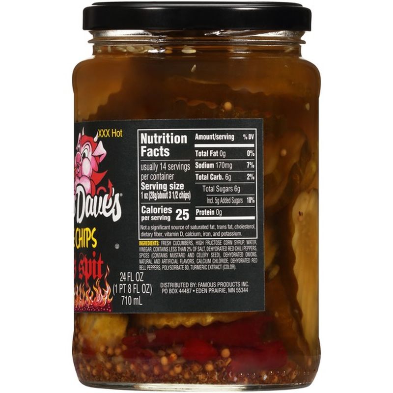 Famous Dave's Devil's Spit Pickle Chips (24 fl oz) Delivery or Pickup