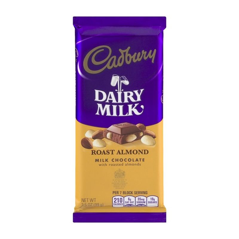 Cadbury DAIRY MILK Roast Almond Milk Chocolate Bar, (3.5 oz) from