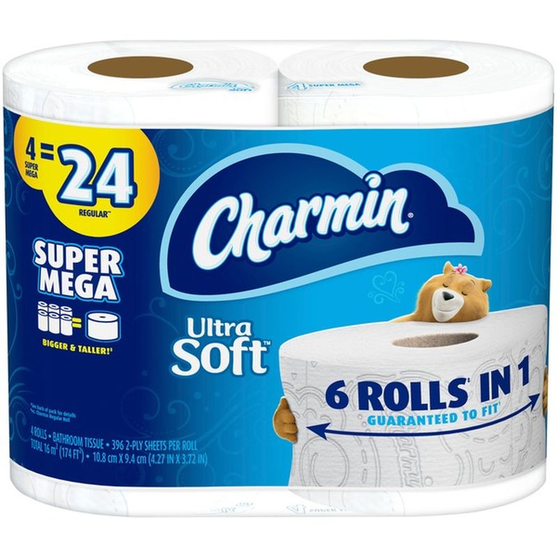 Charmin Toilet Paper (4 ct) - Instacart